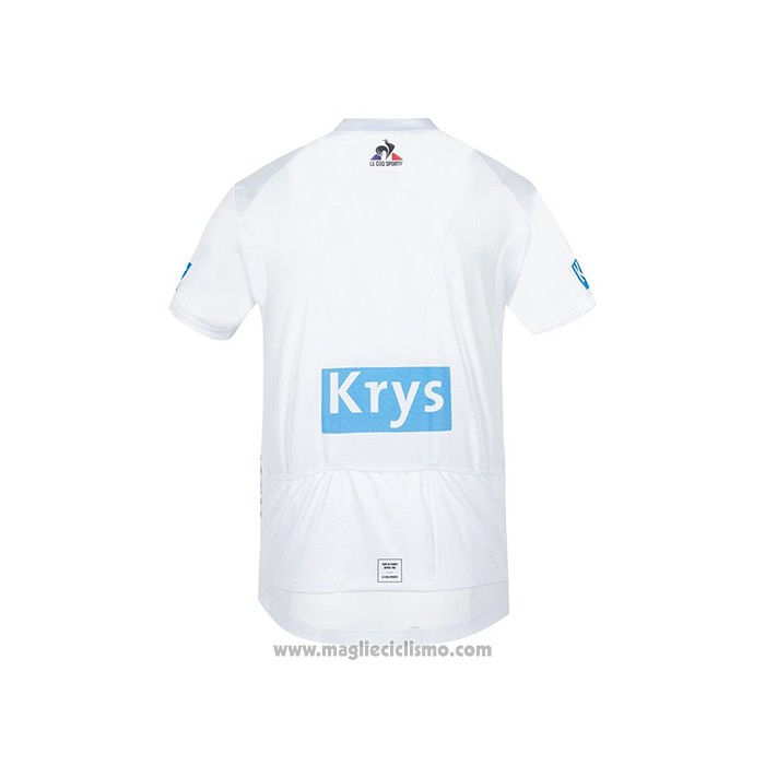 2021 Abbigliamento Ciclismo Tour de France Bianco Manica Corta e Salopette